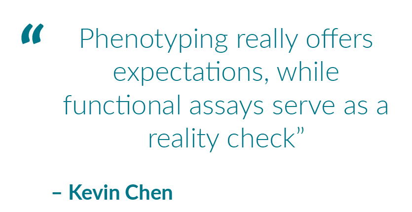 “,Phenotyping really offers expectations, while functional assays serve as a reality check” – Kevin Chen